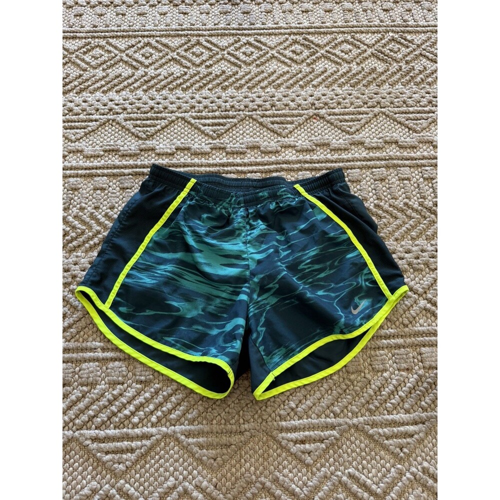 NIke Dri-Fit Womens Tempo Running Active Shorts Size S Liquid Print 638247-392